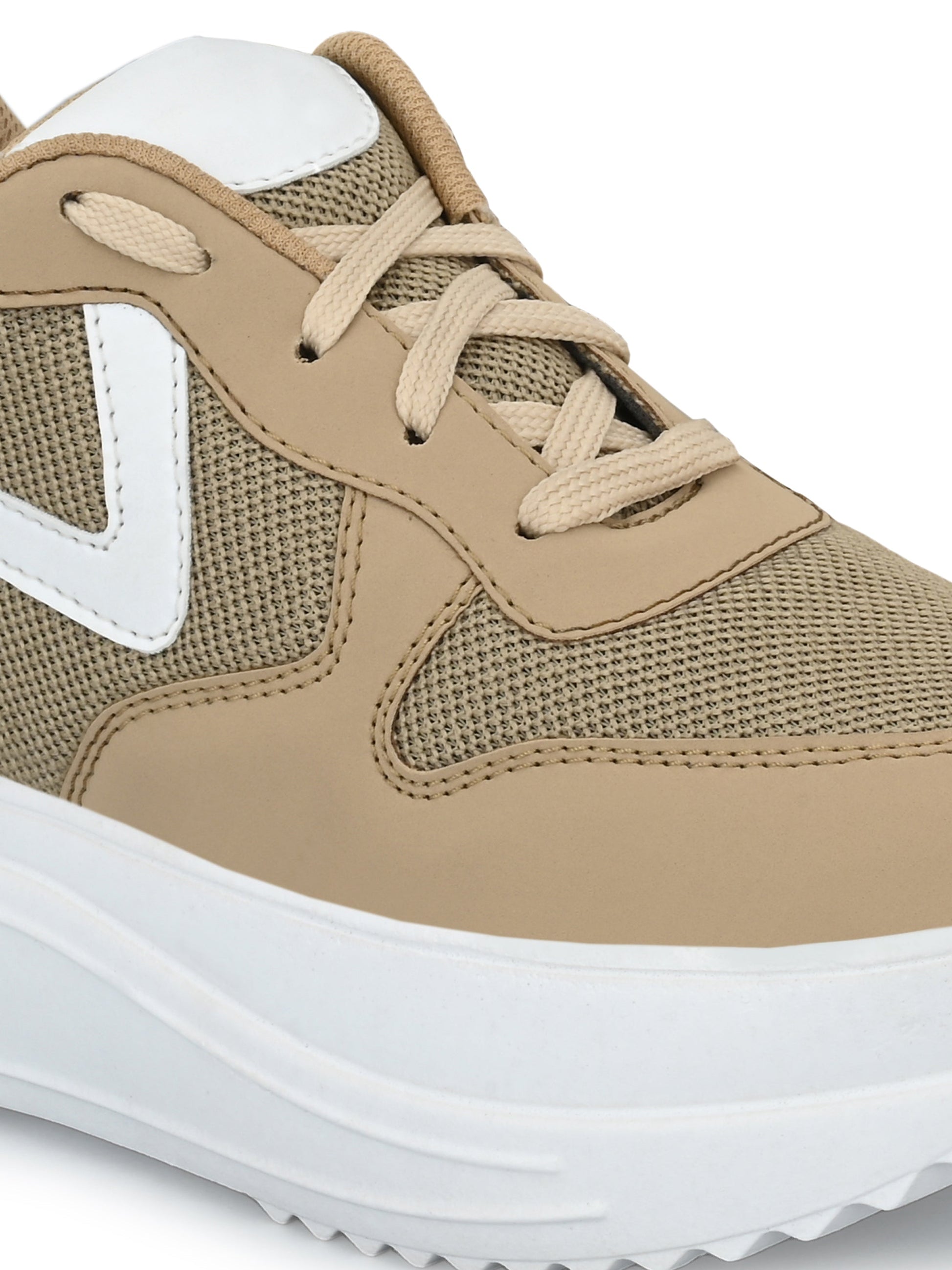 Taupe Wave Platform Sneaker For Women-5