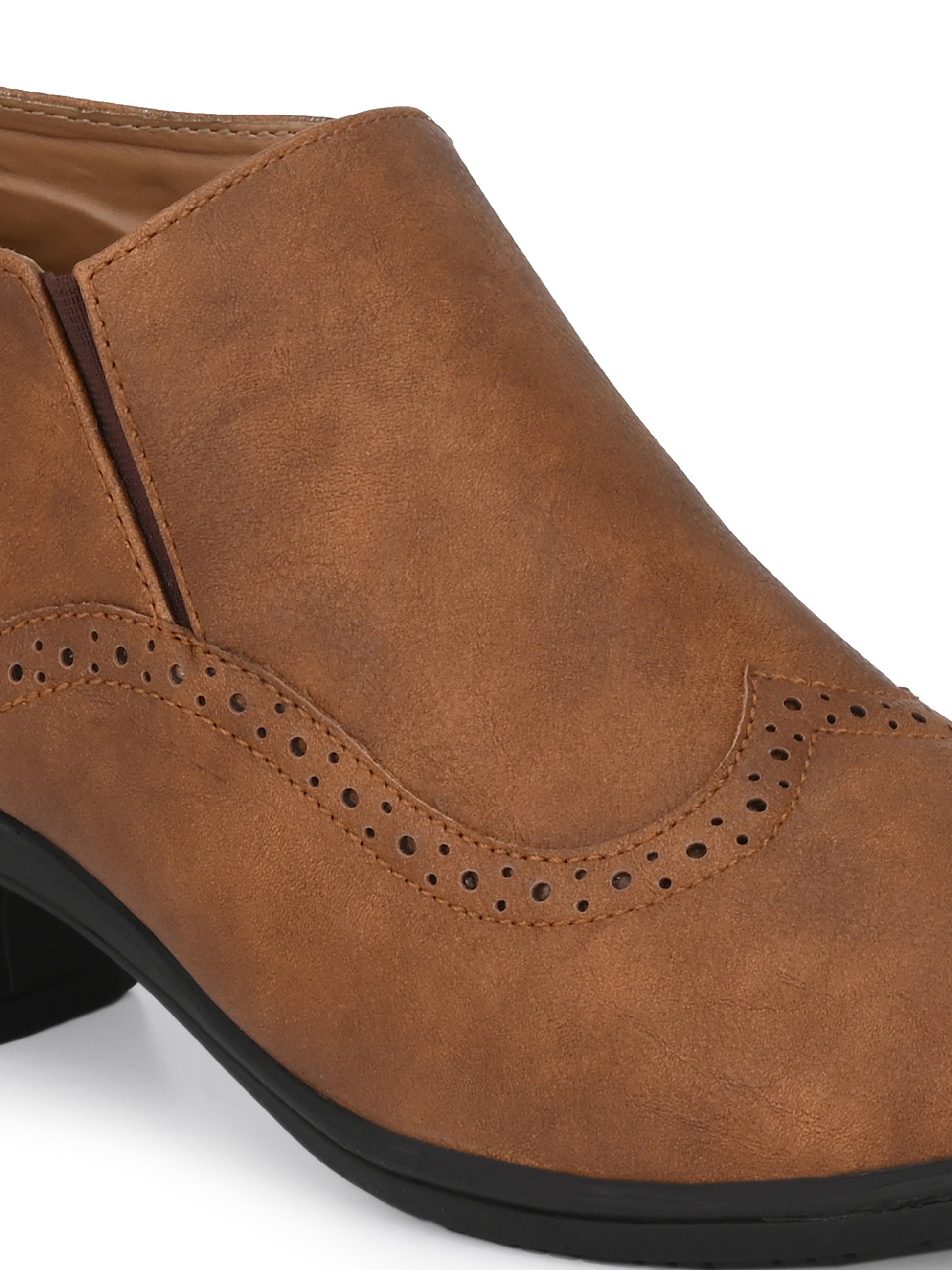 Vintage Sapphire Buckled Ankle Bootie For Women-11