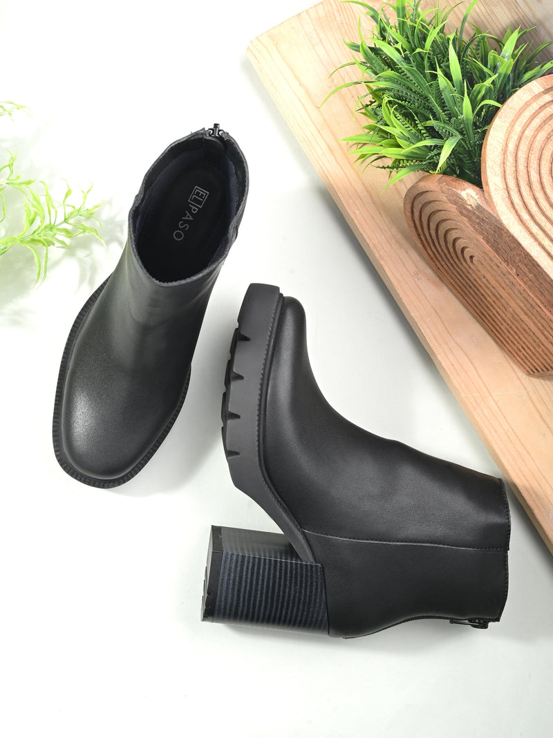 EL PASO Women Faux Leather Casual Chelsea Boots-54