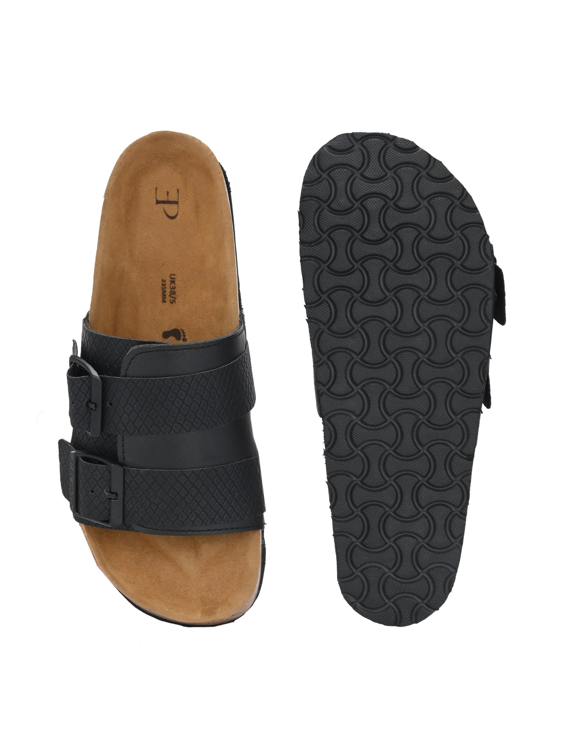 Obsidian Chic Stylish Cork Flats For Women-4