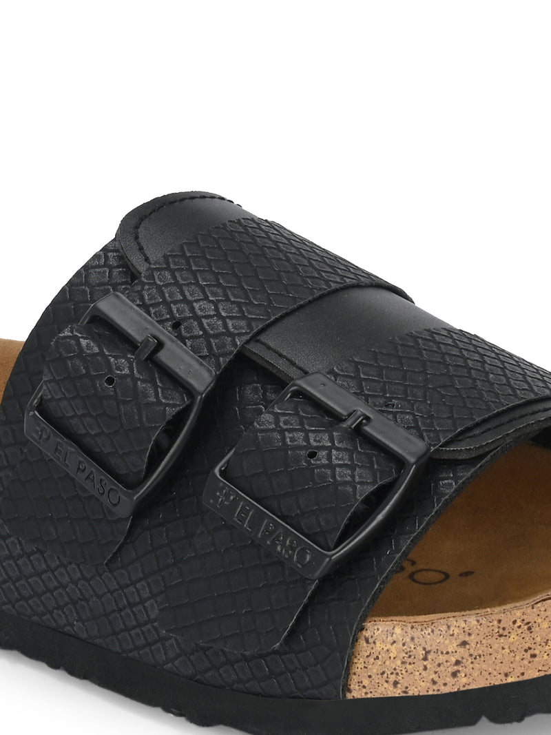 Obsidian Chic Stylish Cork Flats For Women-5
