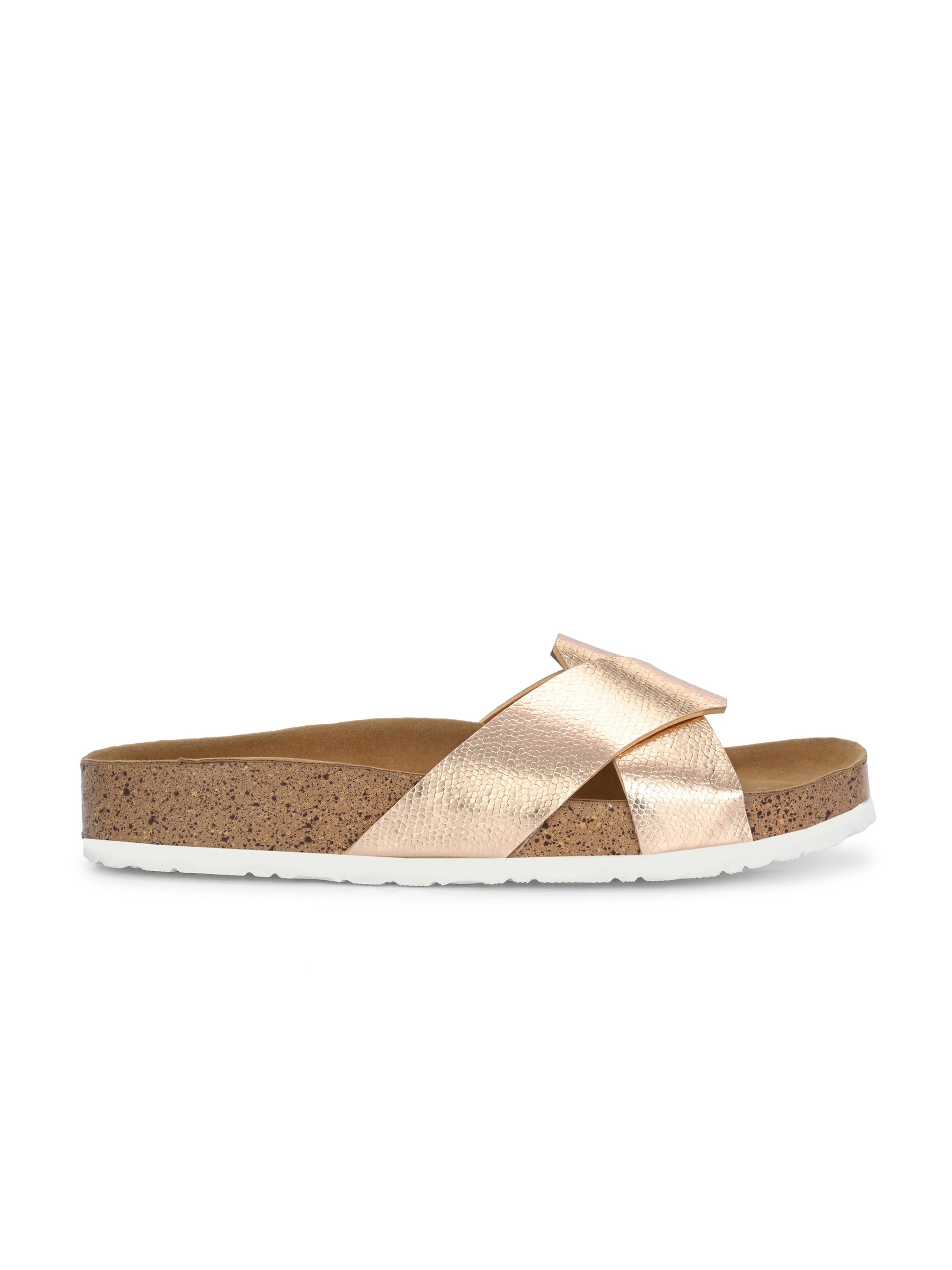 Golden Serenity Cork Sandal For Women-9