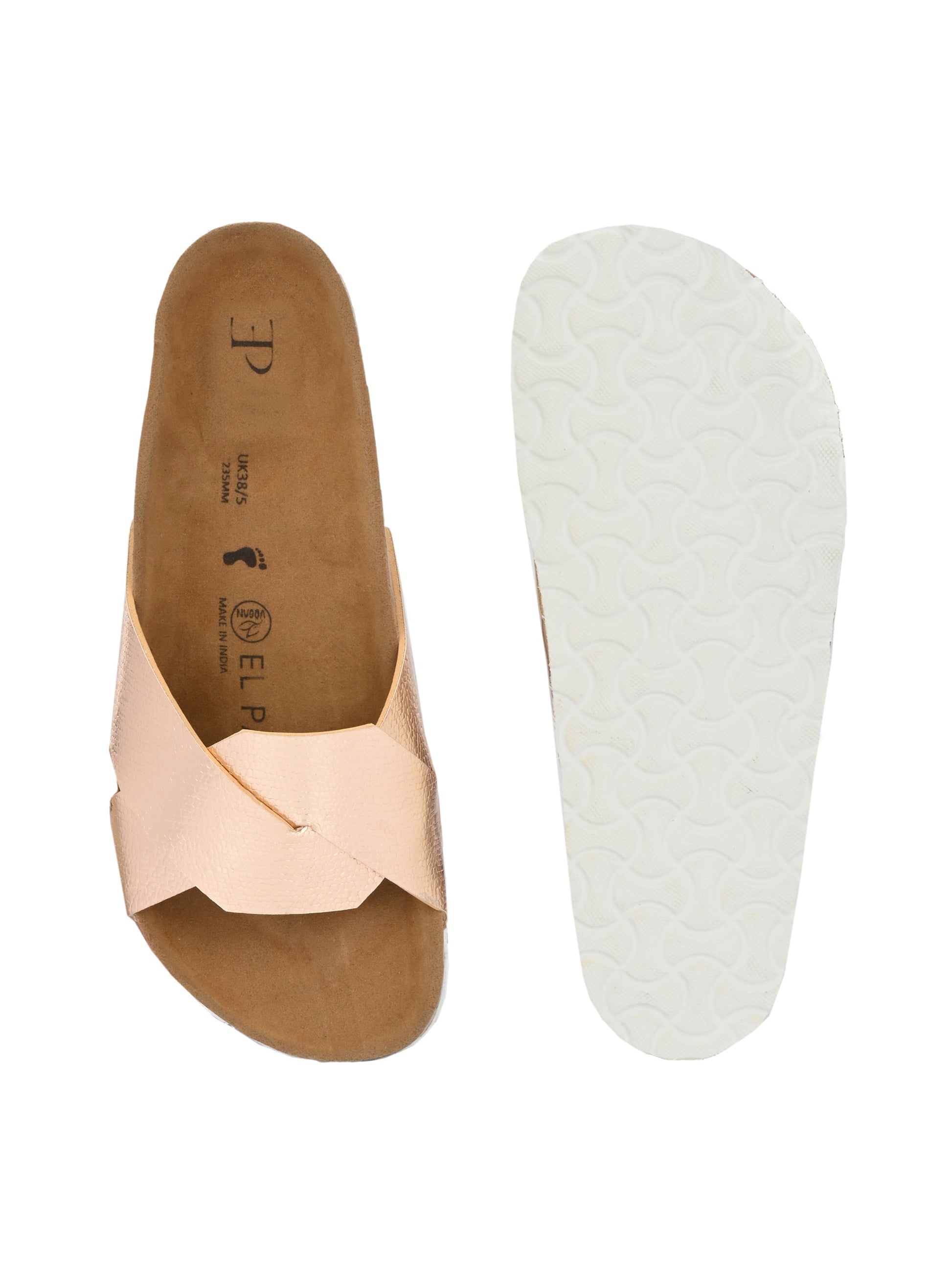 Golden Serenity Cork Sandal For Women-10