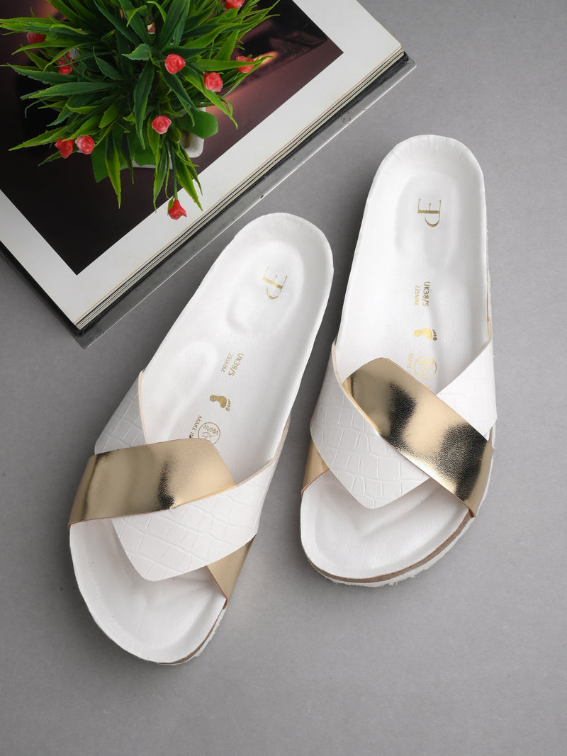 Golden Serenity Cork Sandal For Women-6