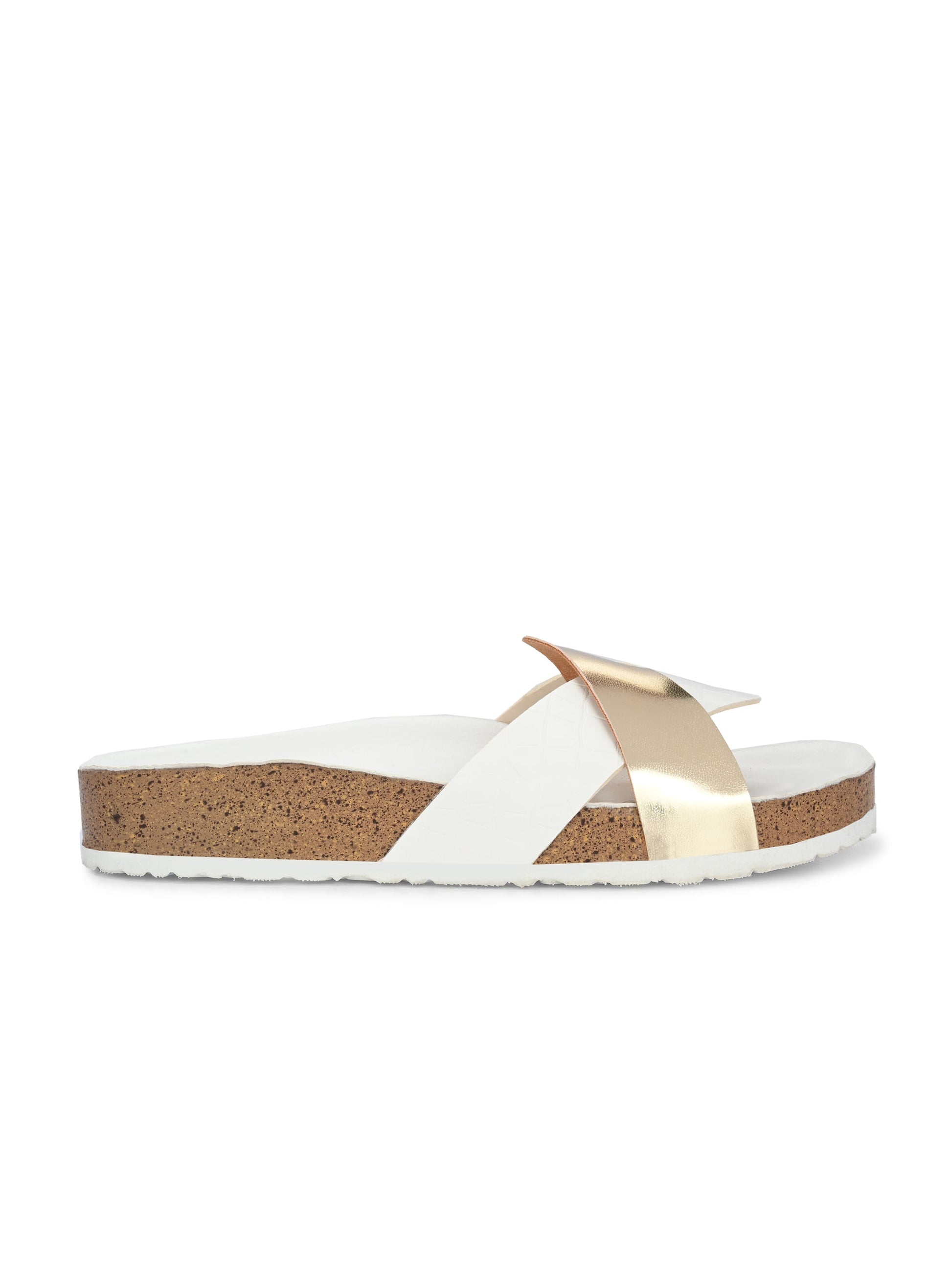 Golden Serenity Cork Sandal For Women-3