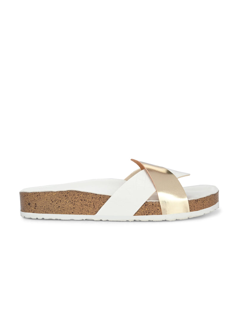 Golden Serenity Cork Sandal For Women-3