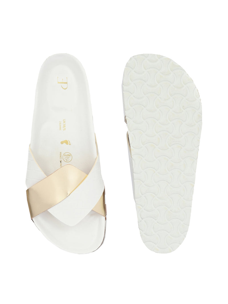 Golden Serenity Cork Sandal For Women-4