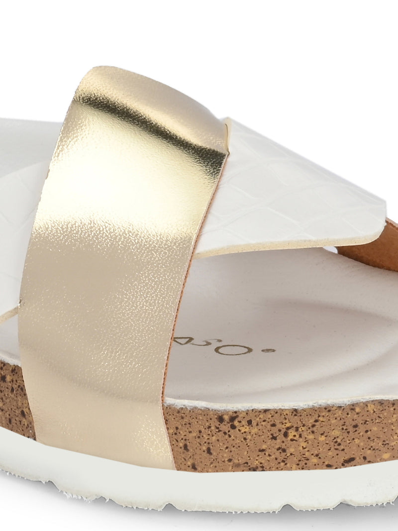 Golden Serenity Cork Sandal For Women-5