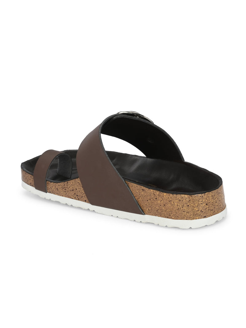 Walnut Buckle Platform For Women-2