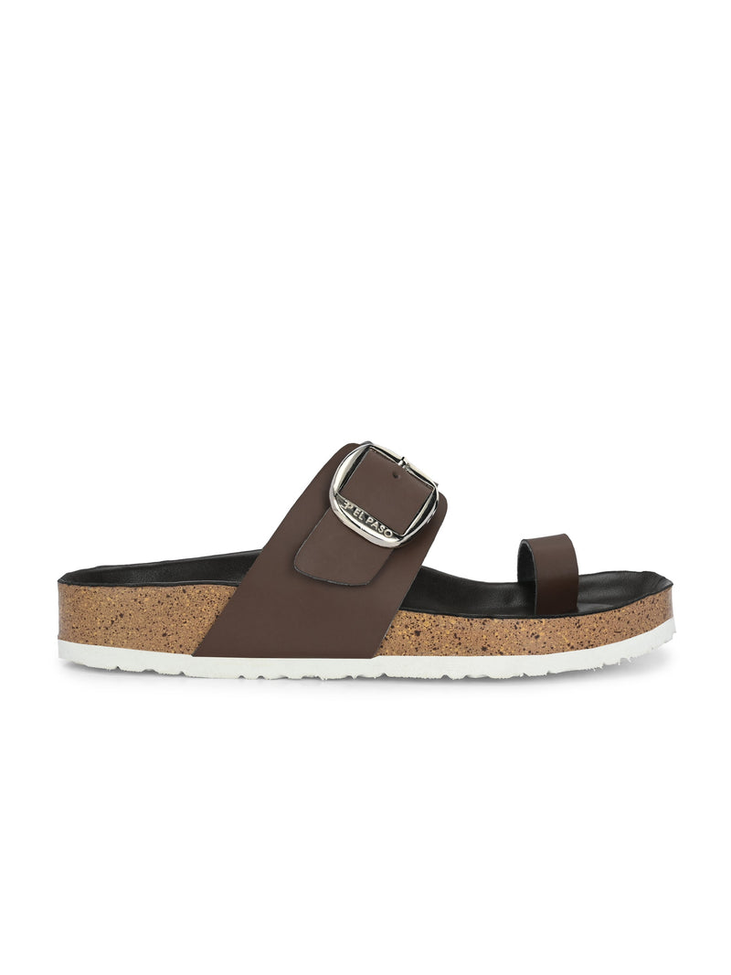 Walnut Buckle Platform For Women-3