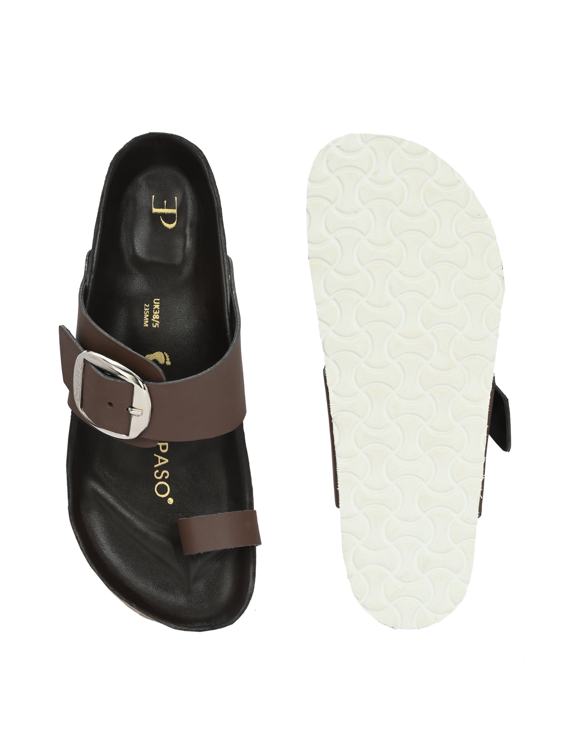 Walnut Buckle Platform For Women-4