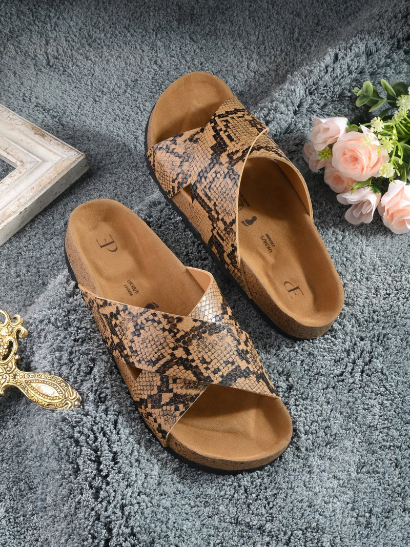 Sable Cross Strap Platform For Women-12