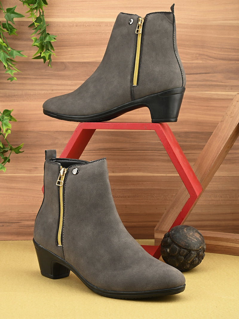 Zip-Closure Party Wear Boots For Women
