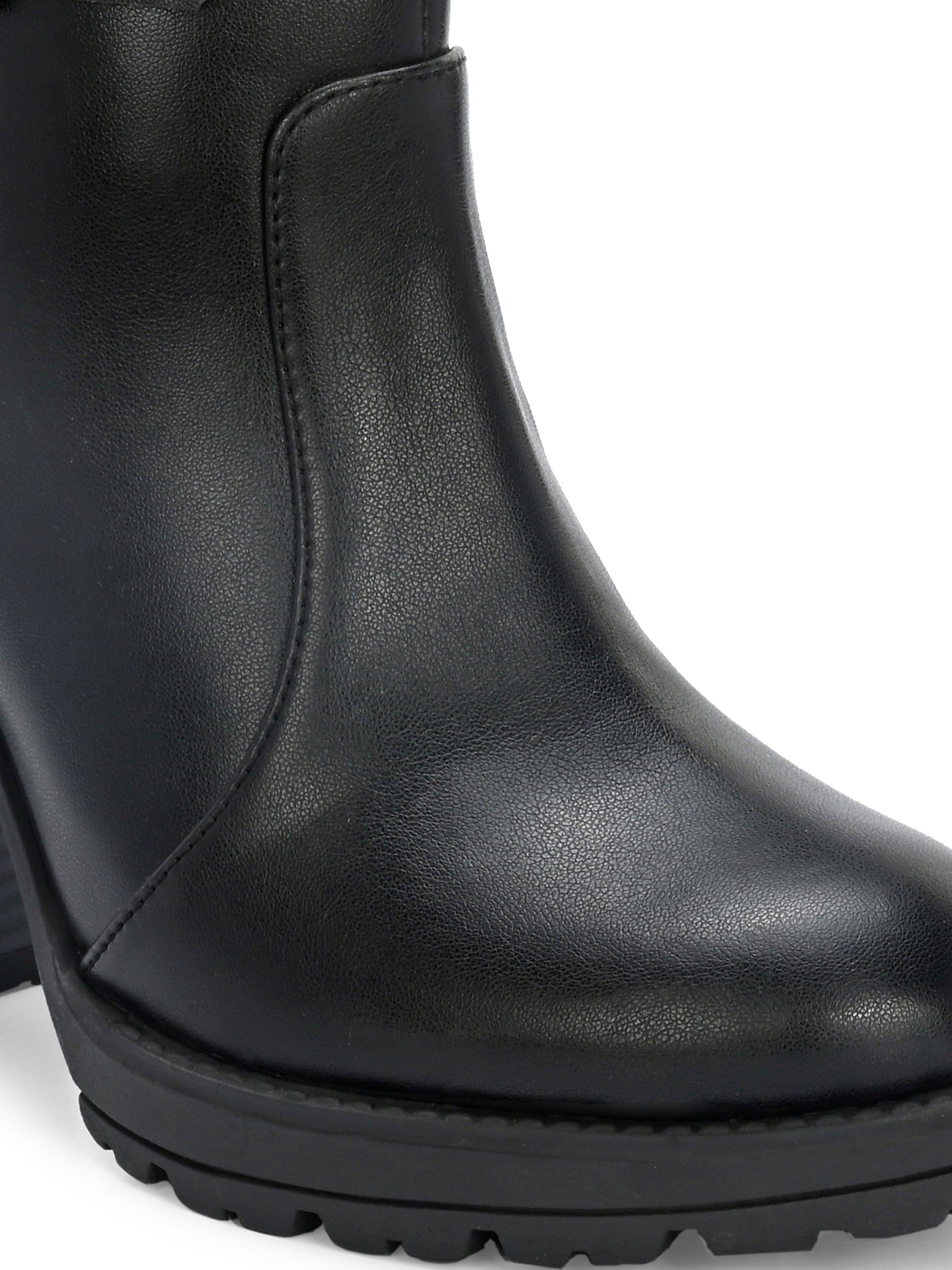 Midnight High-Heeled Ankle Boot For Women-12