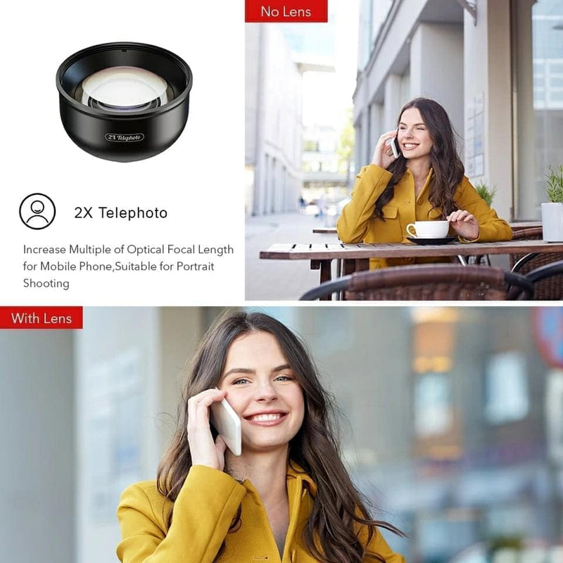 [Preorder] APEXEL 2X 60mm HD Portrait Pro Telephoto Mobile Phone Lens engpre17 Zoom - APEXEL INDIA - Mobile Lens - Mobile Camera Lens - Cellphone Accessories - Phone Lens - Smartphone Lens
