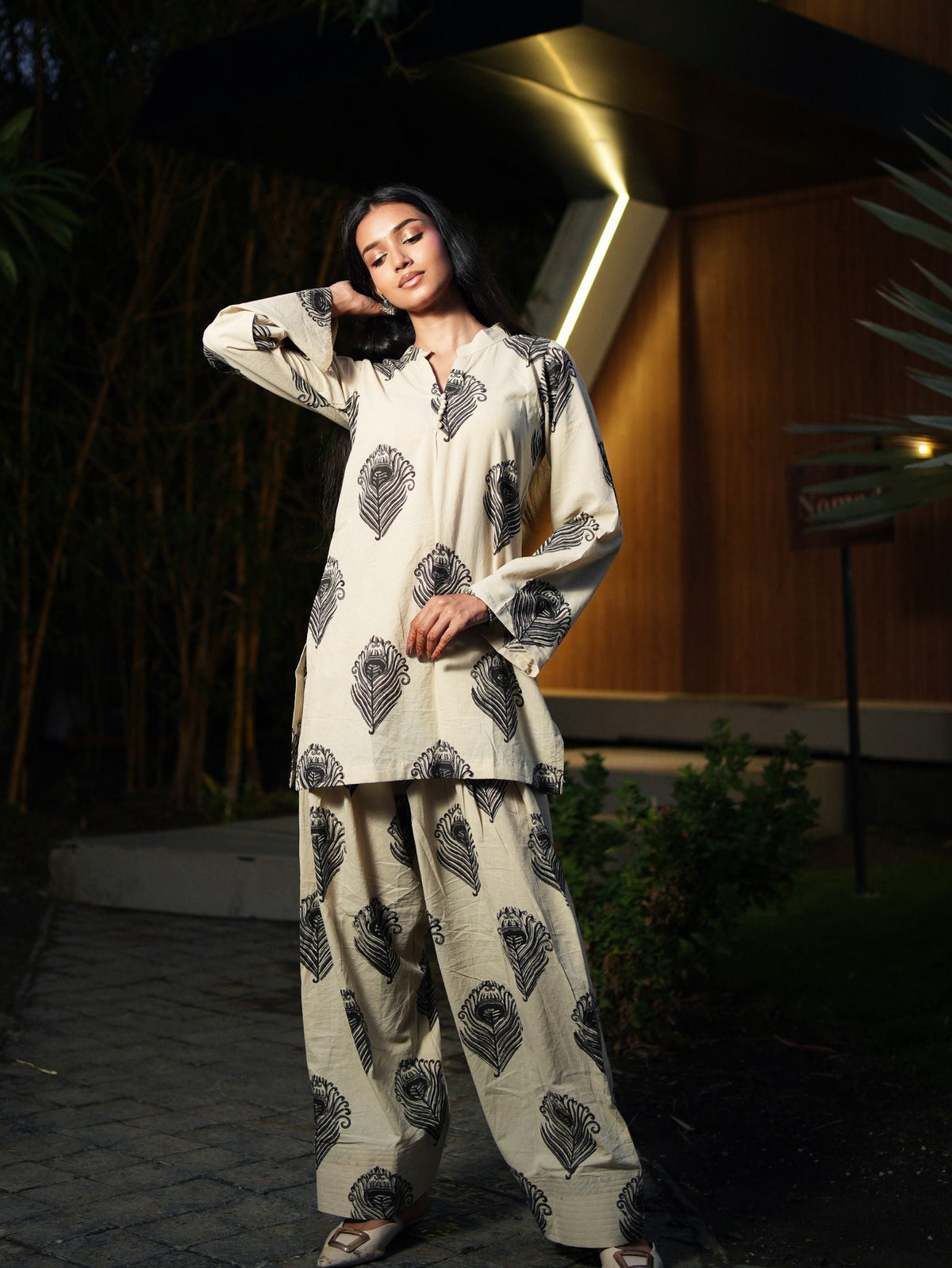 Hania Oversized Two Piece Farshi Set for Women