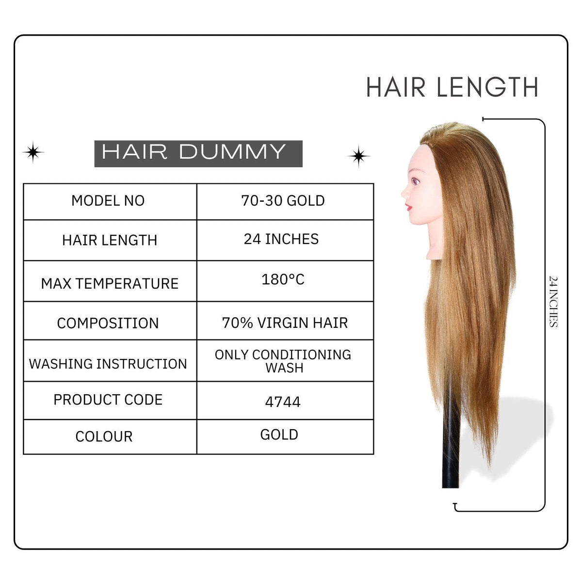 SNS VB DUMMY 70-30 BLONDE