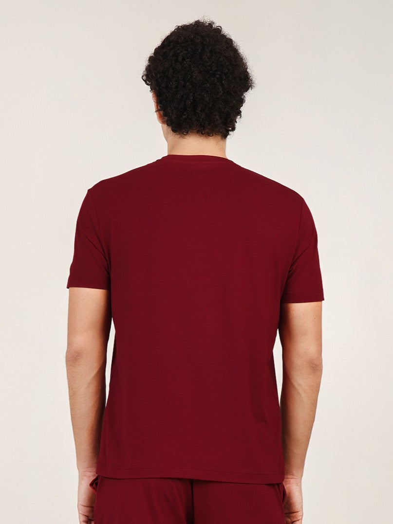 Naturefab Men's Organic Bamboo Tshirt Deep Red-4