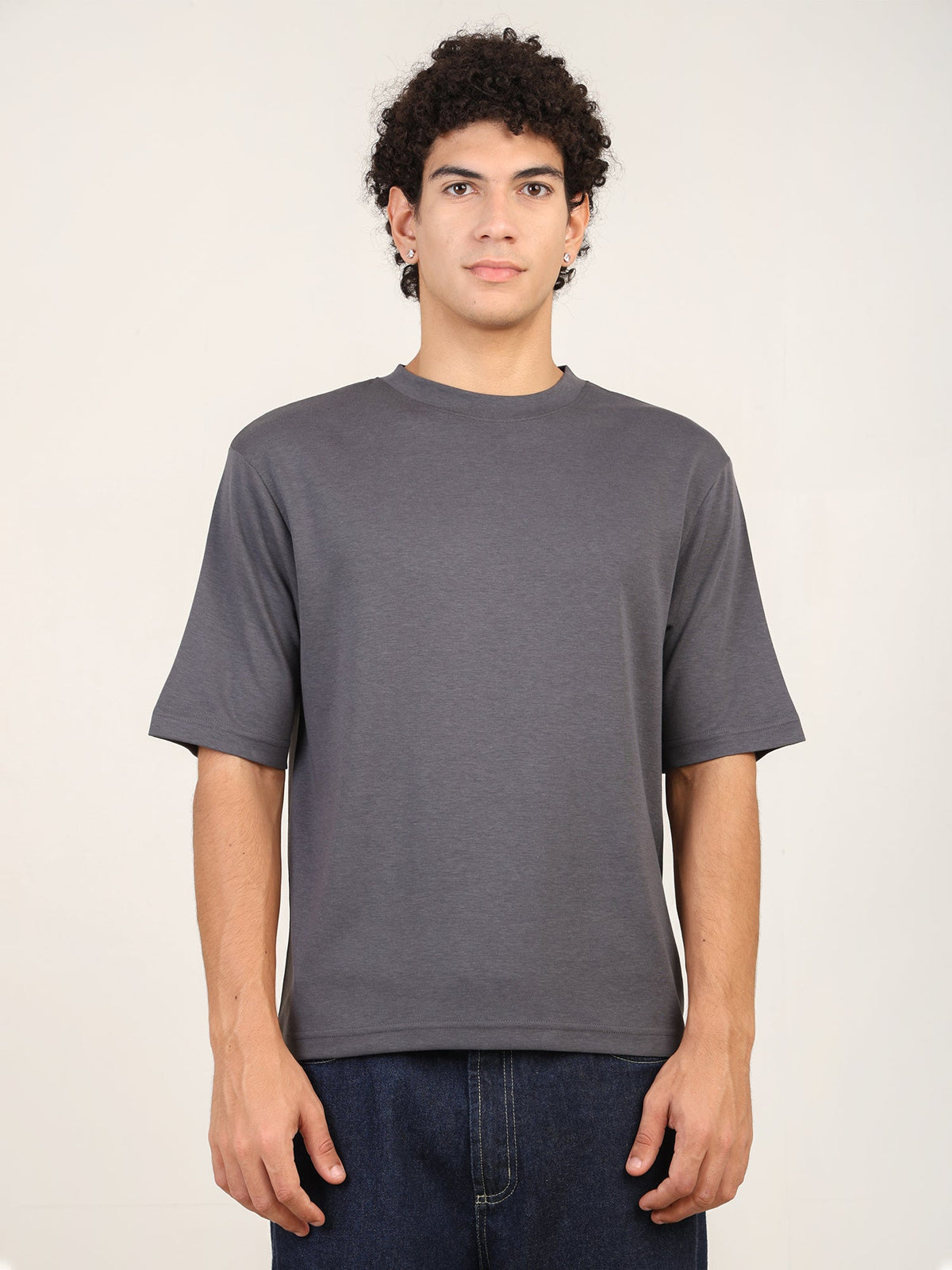 Naturefab Men's Organic Bamboo Oversize Tshirt Gray-4