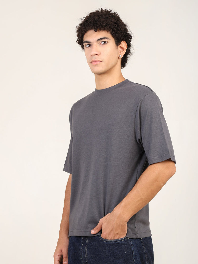 Naturefab Men's Organic Bamboo Oversize Tshirt Gray-5
