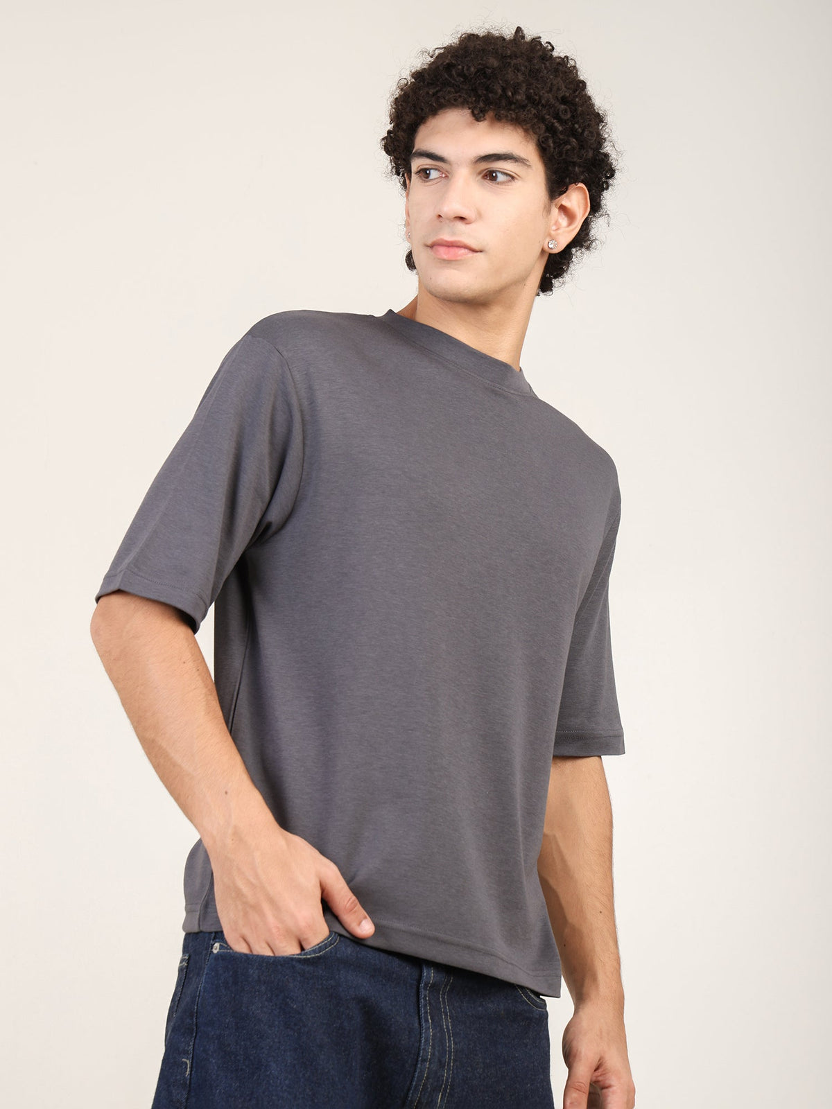Naturefab Men's Organic Bamboo Oversize Tshirt Gray-8