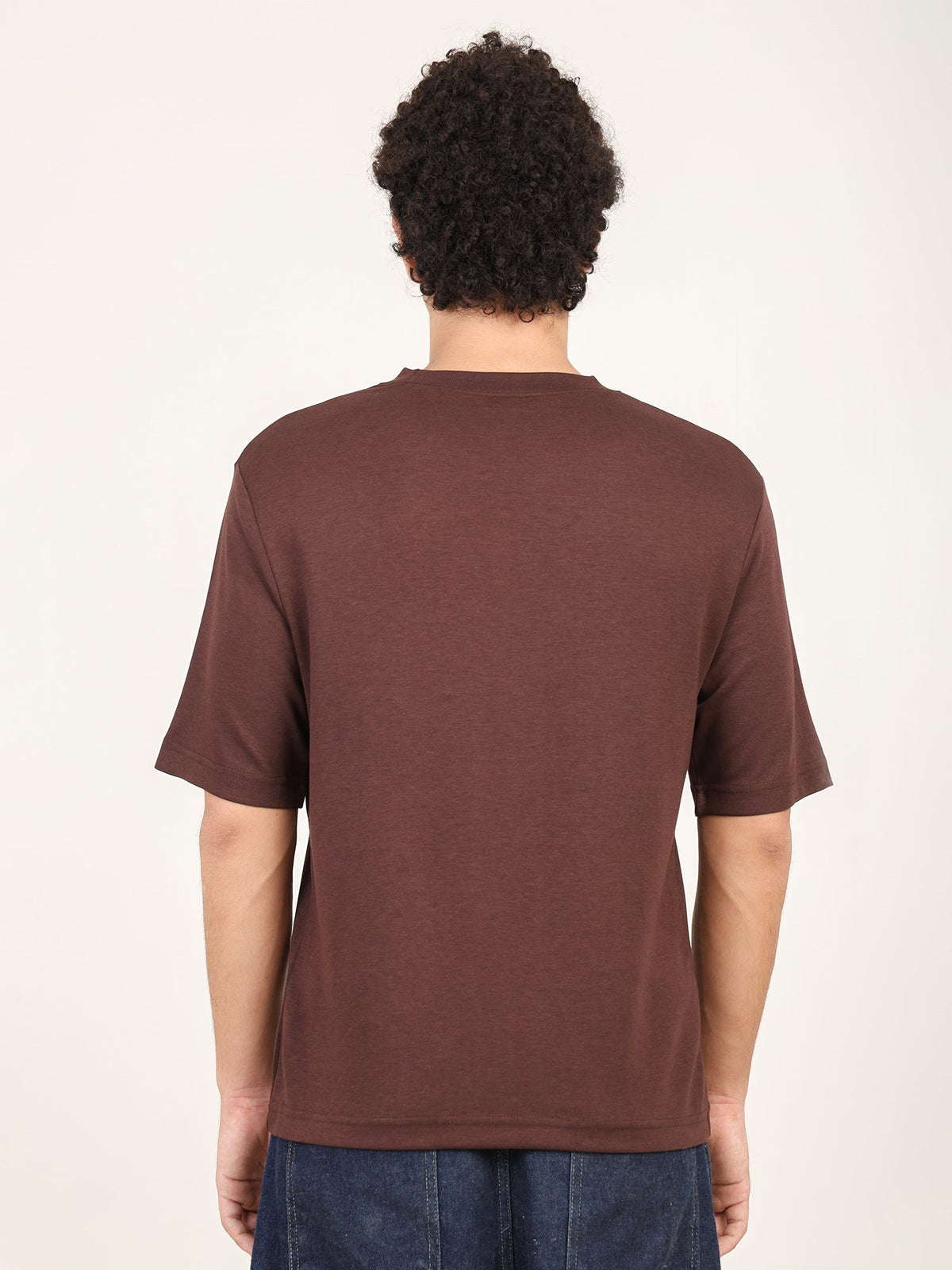 Naturefab Men's Organic Bamboo Oversize Tshirt Coffee Bean-5
