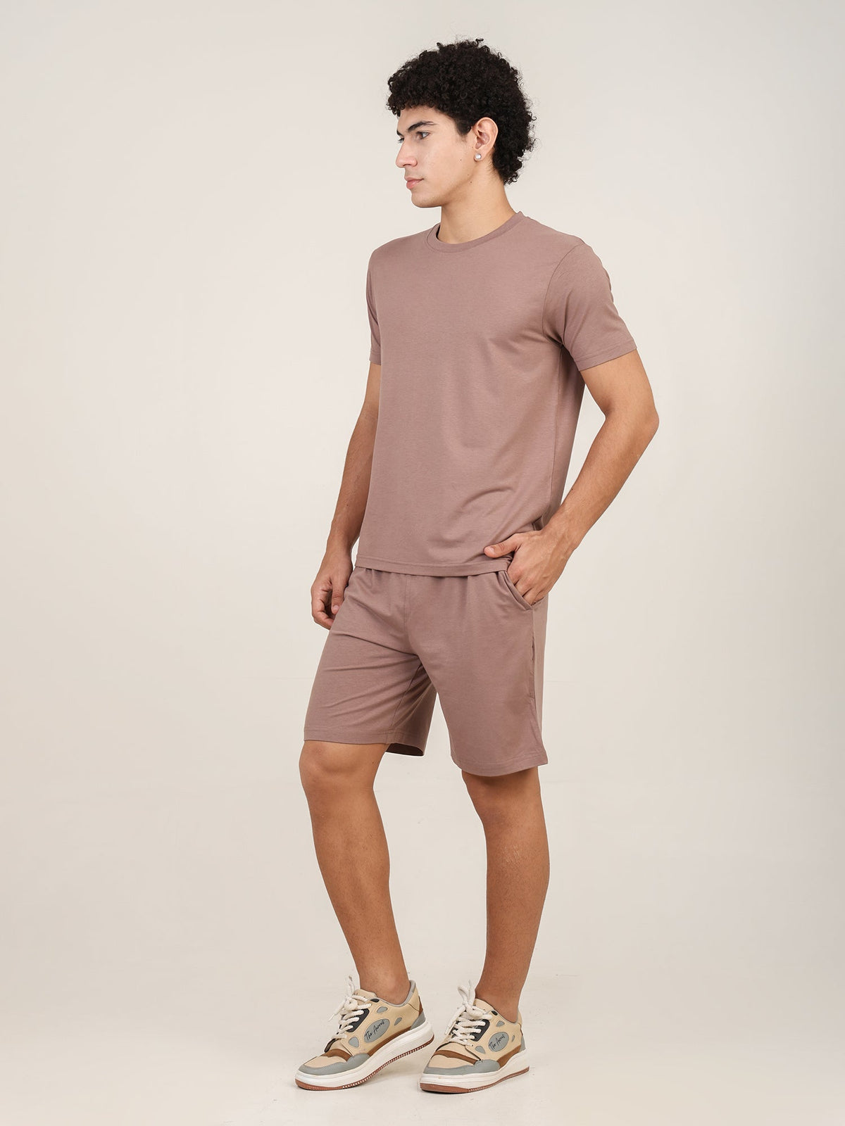 Naturefab Men's Organic Bamboo Co-ord Walnut-4