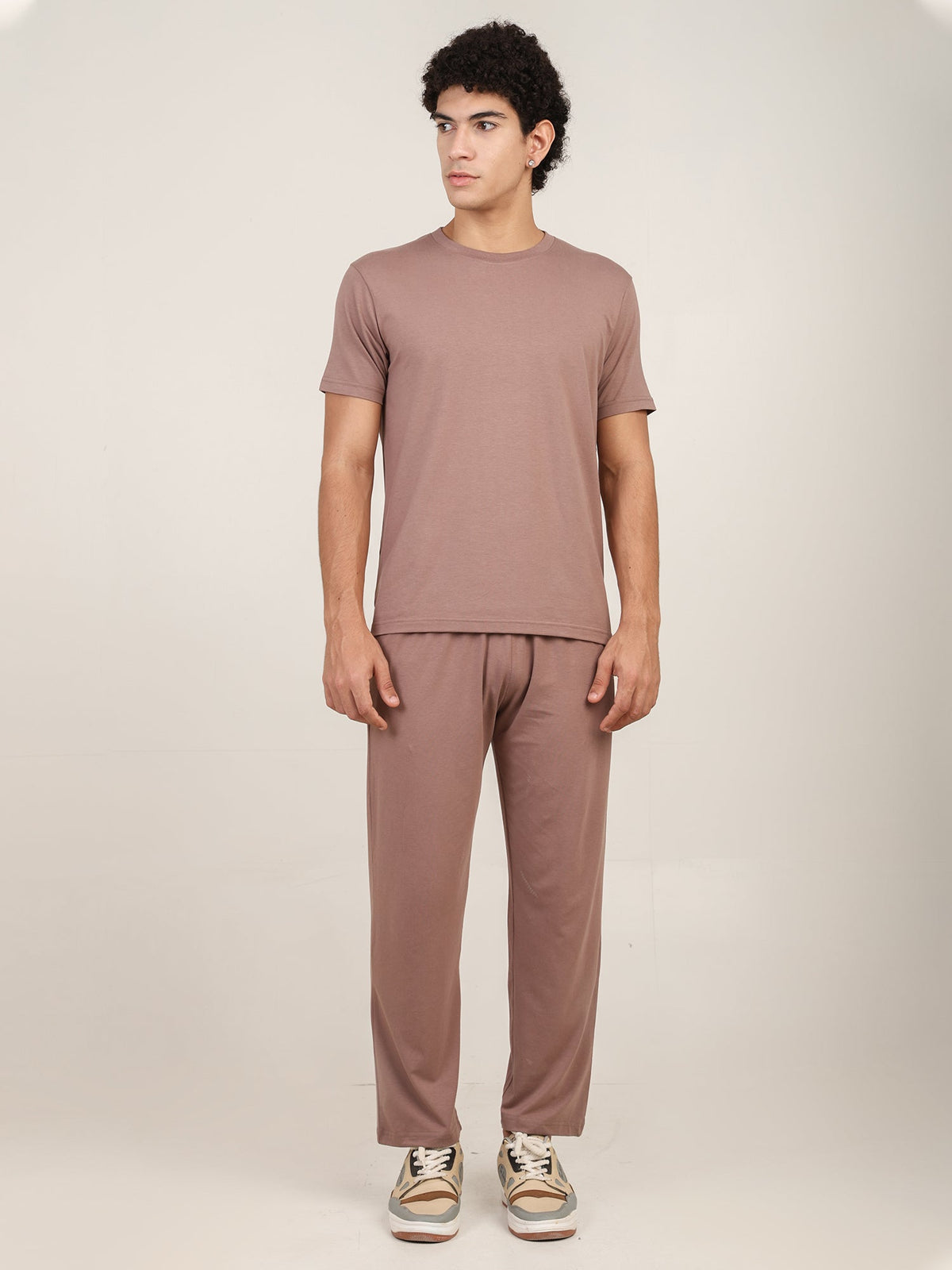 Naturefab Men's Organic Bamboo Pajama Co-ord Walnut-3
