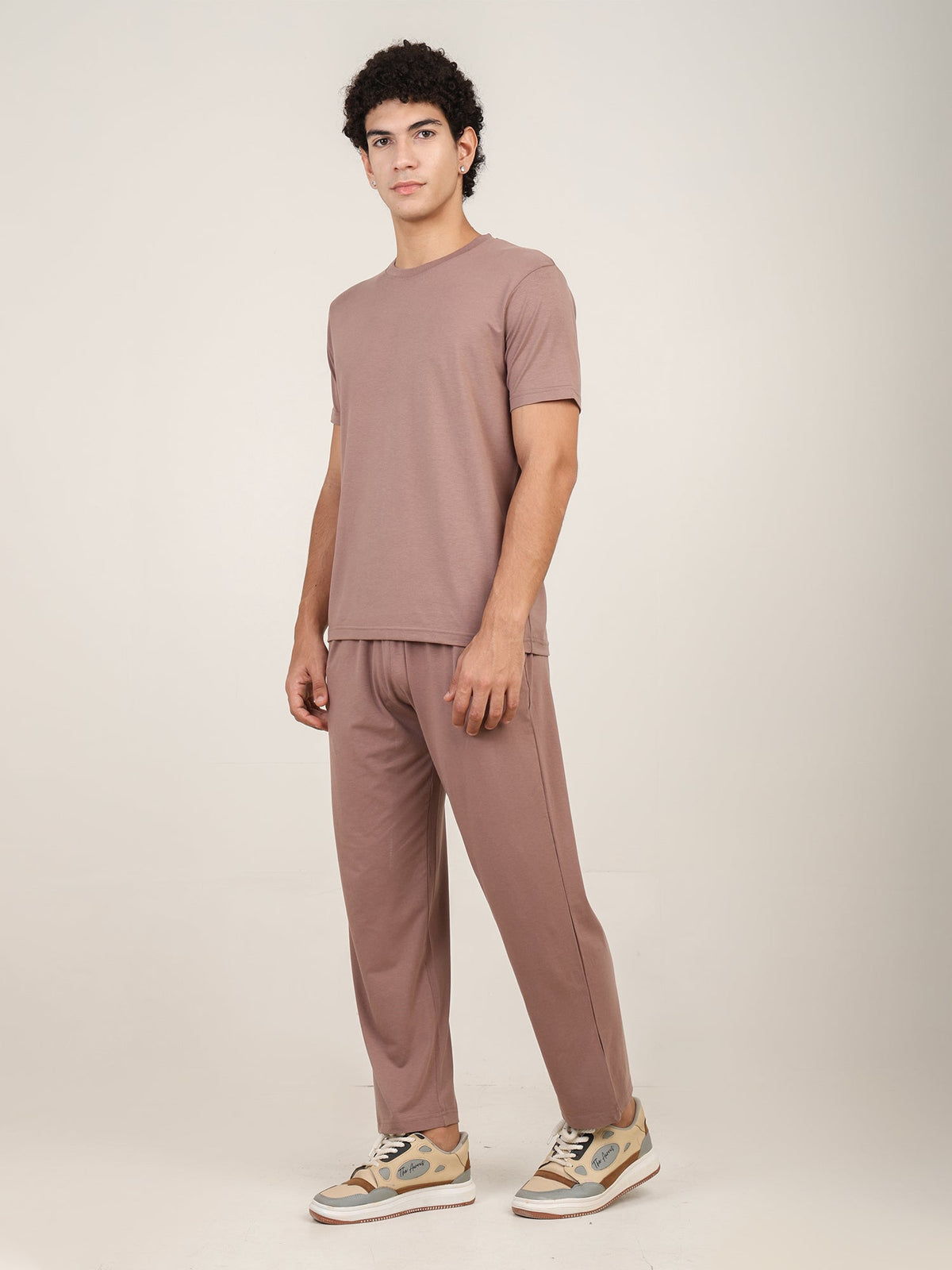 Naturefab Men's Organic Bamboo Pajama Co-ord Walnut-4