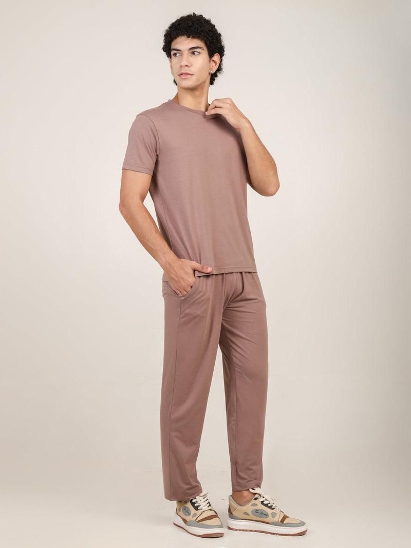 Naturefab Men's Organic Bamboo Pajama Co-ord Walnut-5