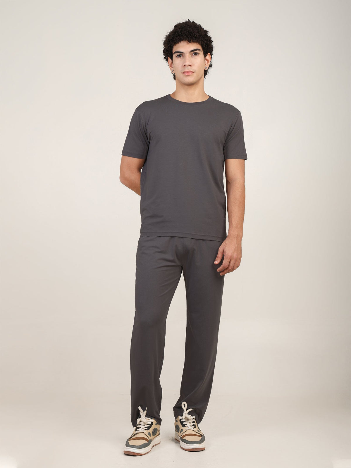 Naturefab Men's Organic Bamboo Pajama Co-ord Ash Gray-4
