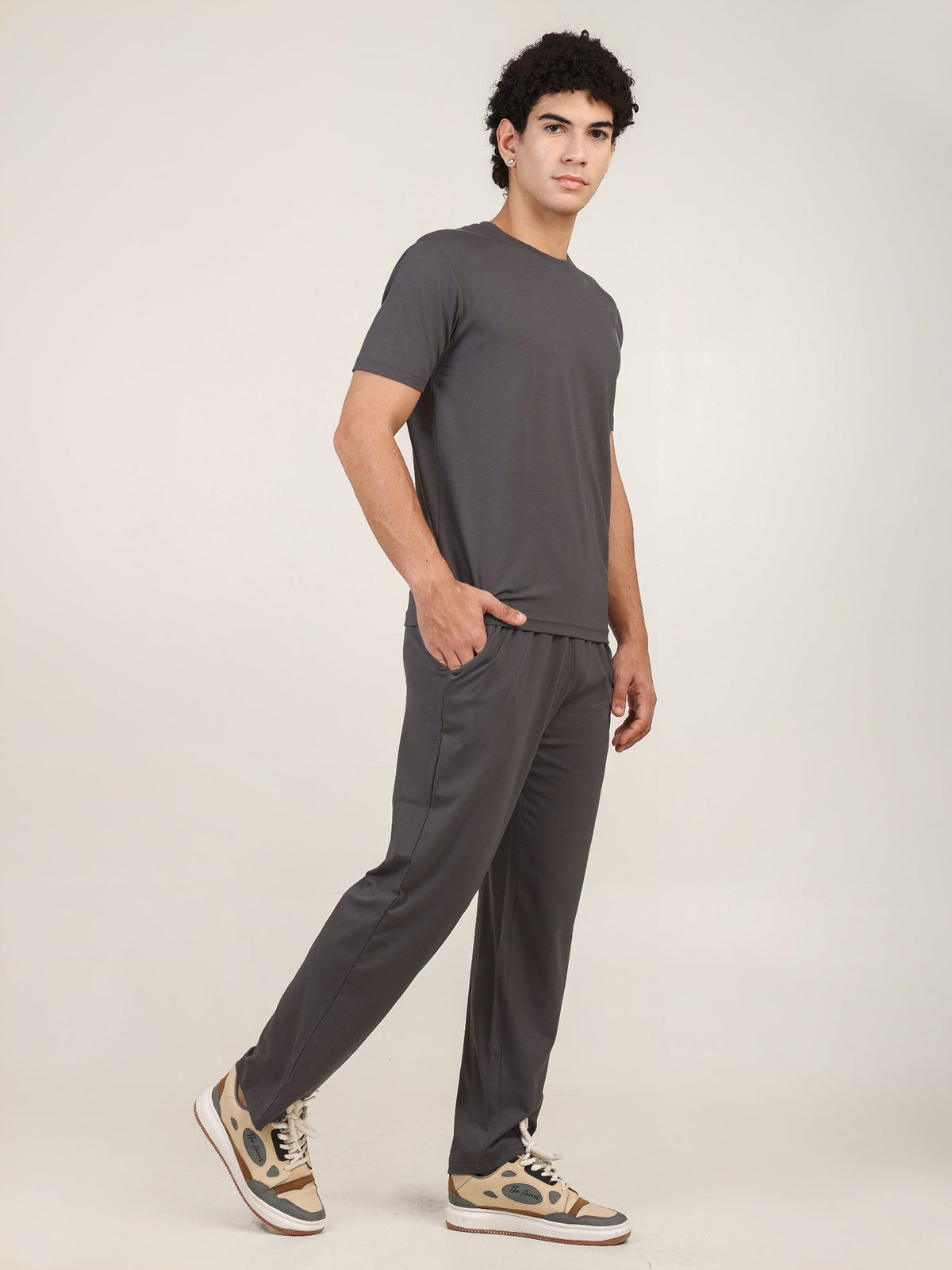 Naturefab Men's Organic Bamboo Pajama Co-ord Ash Gray-5