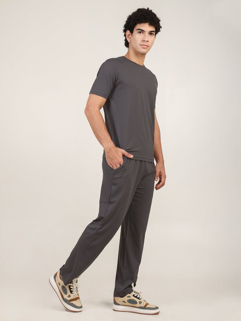 Naturefab Men's Organic Bamboo Pajama Co-ord Ash Gray-5