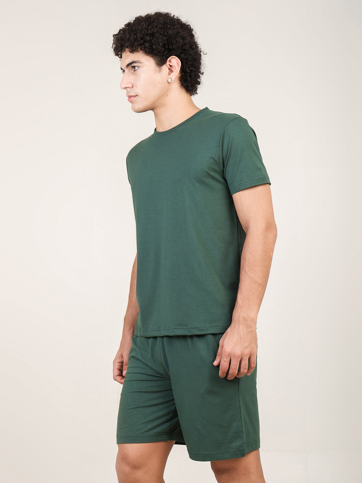 Naturefab Men's Organic Bamboo Co-ord Forest Green-3
