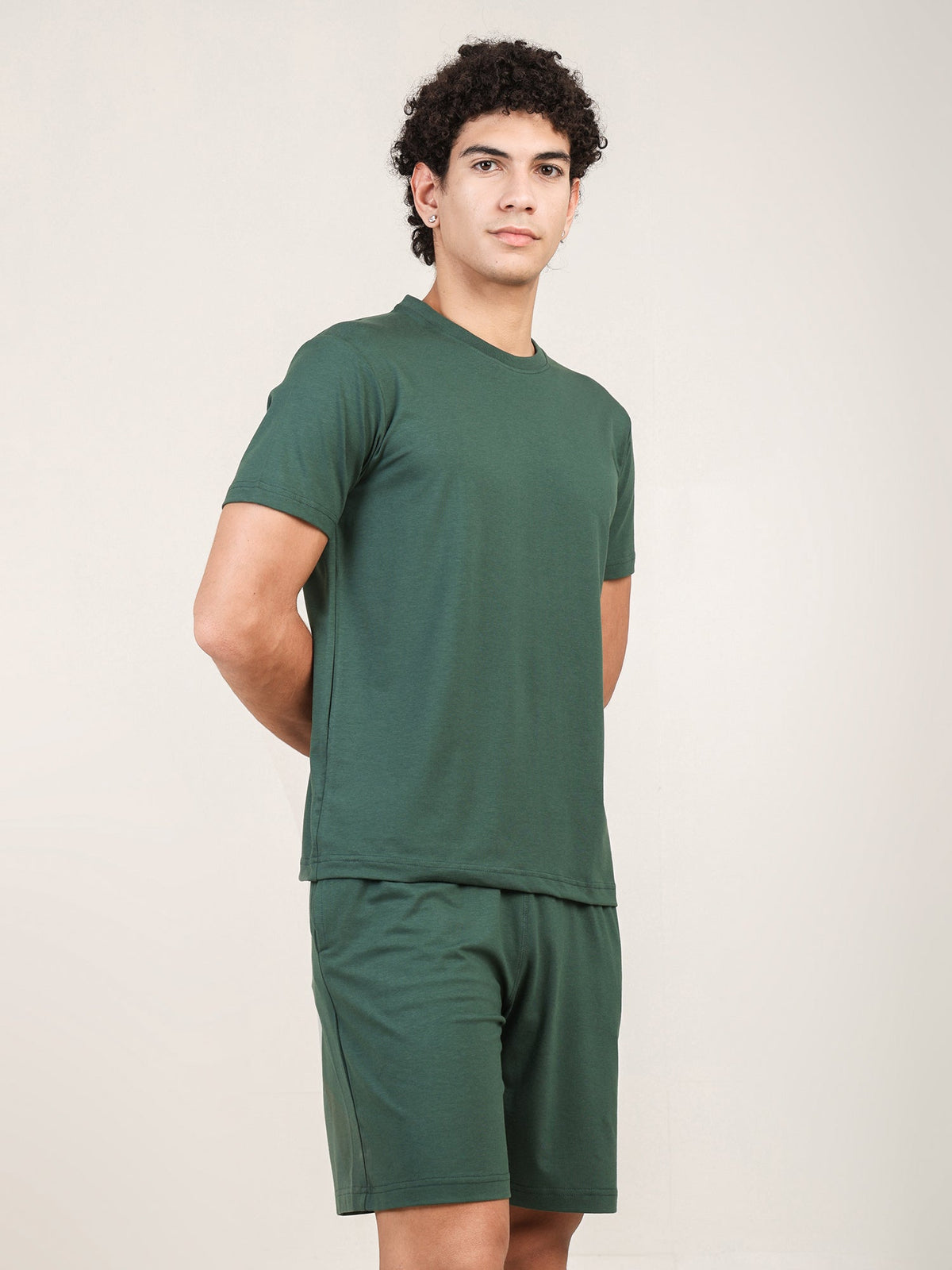 Naturefab Men's Organic Bamboo Co-ord Forest Green-4