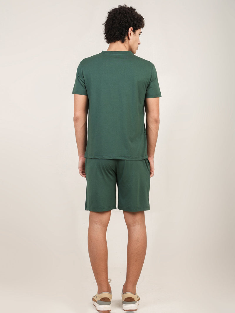 Naturefab Men's Organic Bamboo Co-ord Forest Green-5