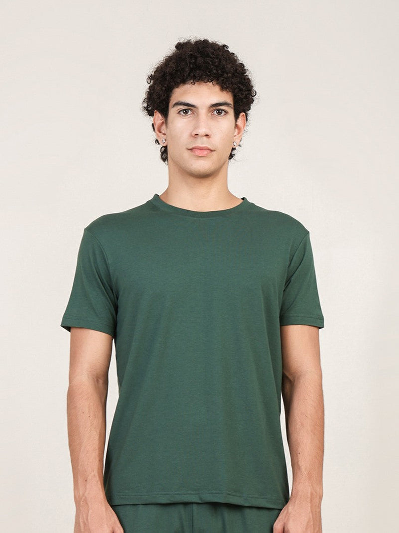 Naturefab Men's Organic Bamboo Tshirt Forest Green-1