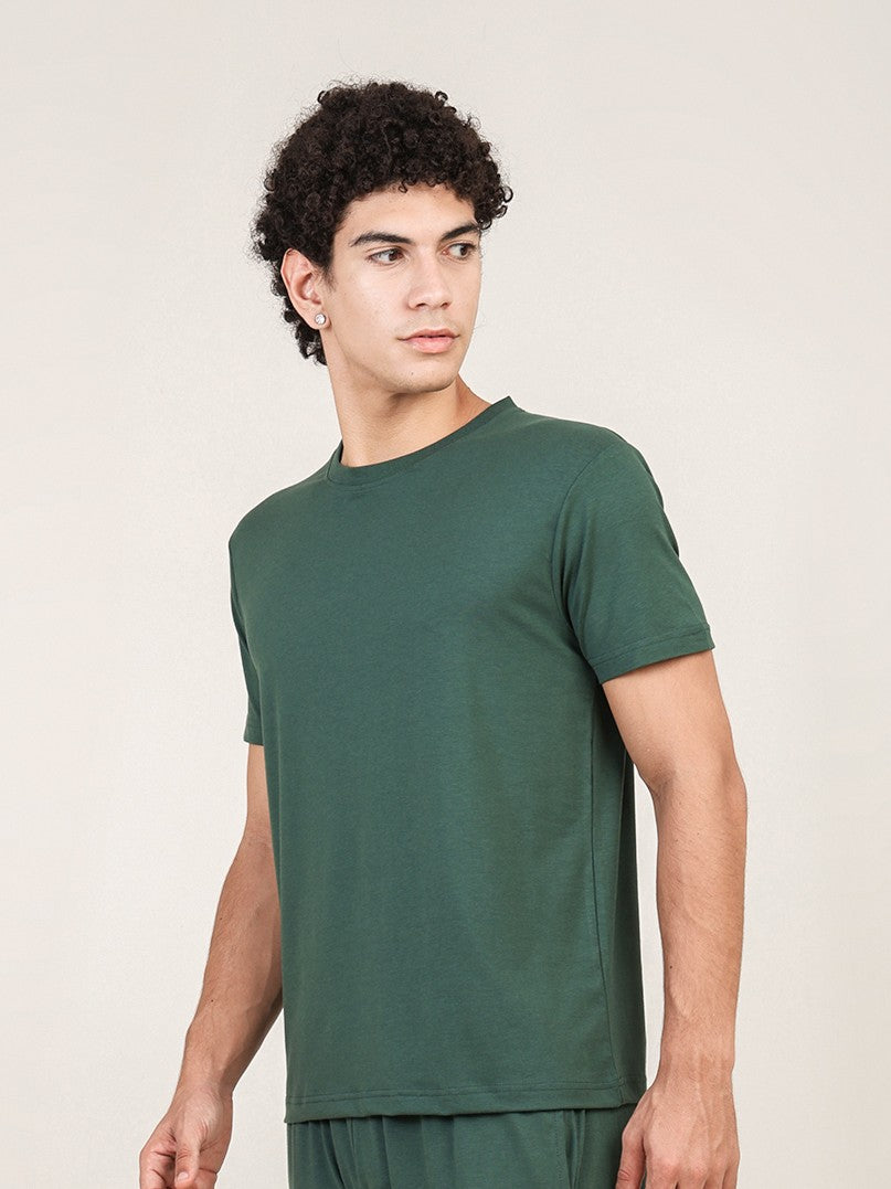Naturefab Men's Organic Bamboo Tshirt Forest Green-2