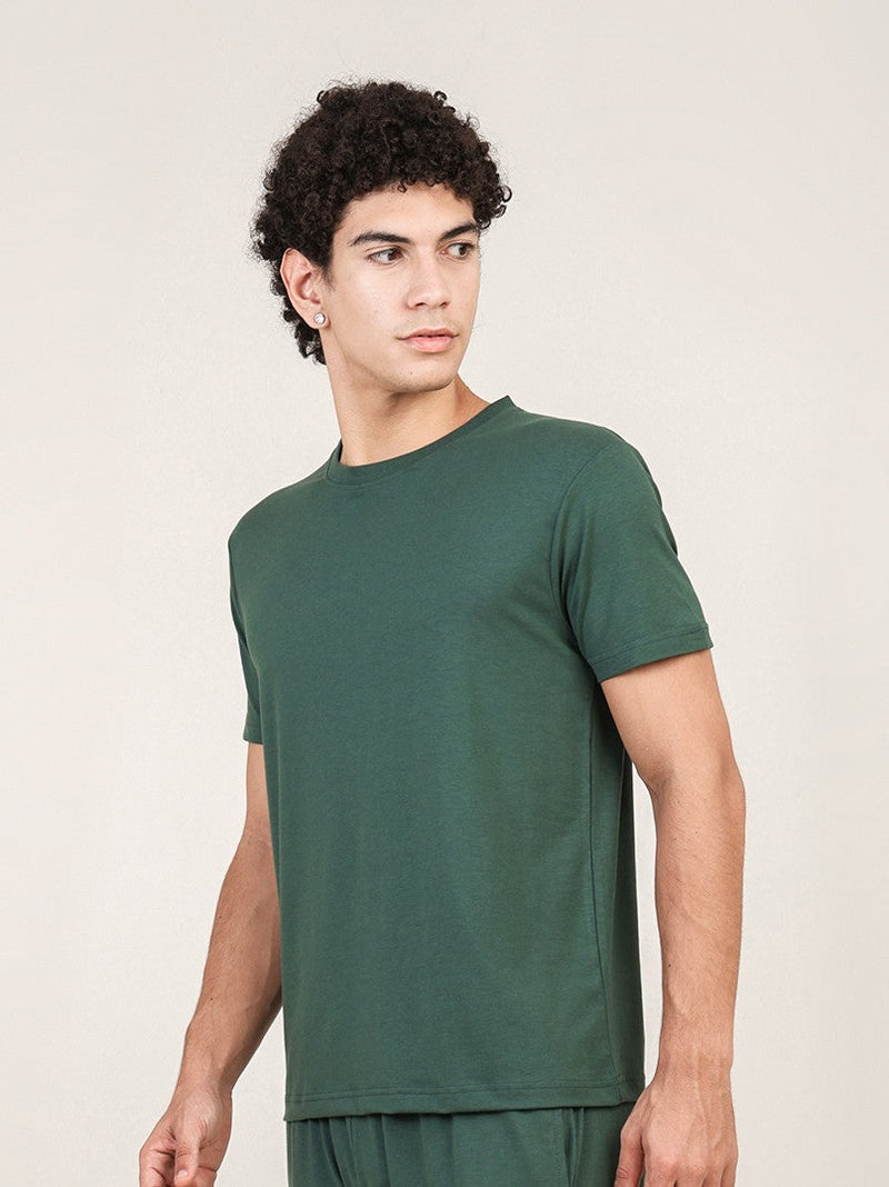 Naturefab Men's Organic Bamboo Tshirt Forest Green-2
