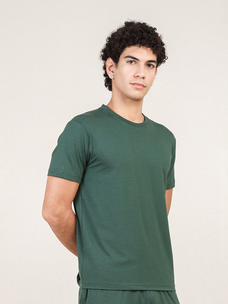 Naturefab Men's Organic Bamboo Tshirt Forest Green-3