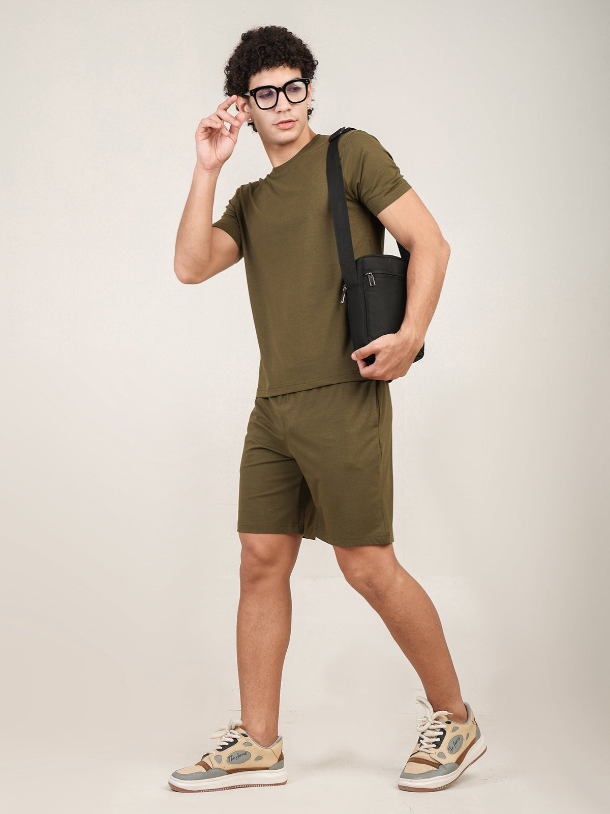 Naturefab Men's Organic Bamboo Co-ord Moss Green-1