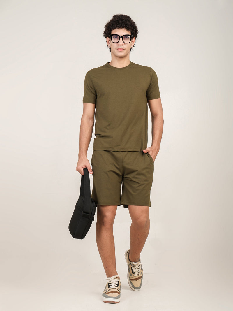 Naturefab Men's Organic Bamboo Co-ord Moss Green-2