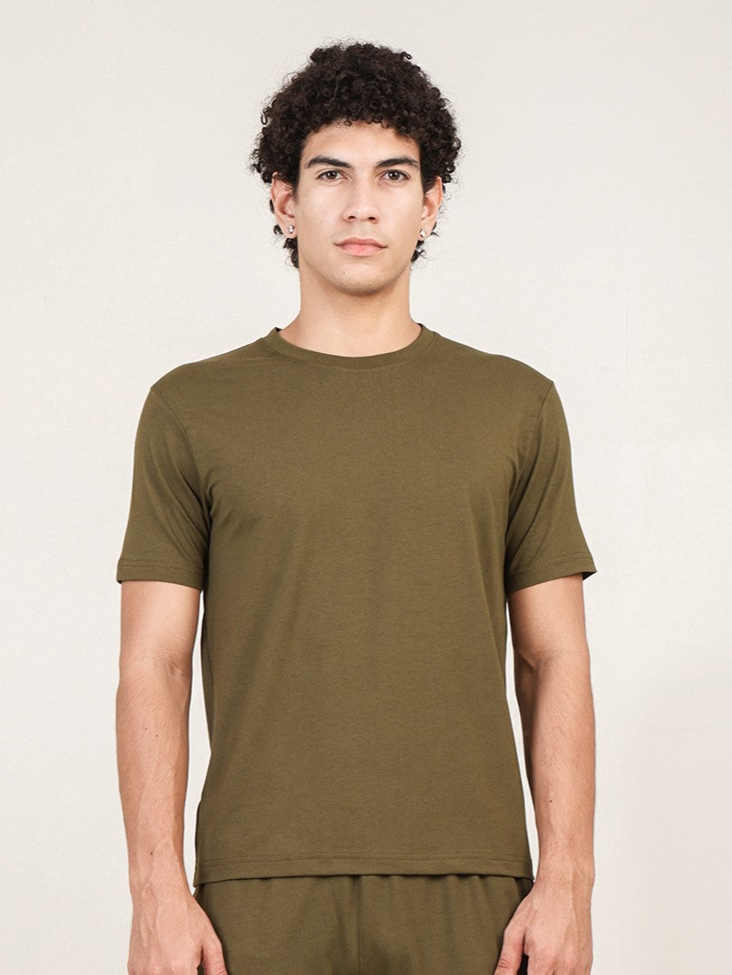 Naturefab Men's Organic Bamboo Tshirt Moss Green-1