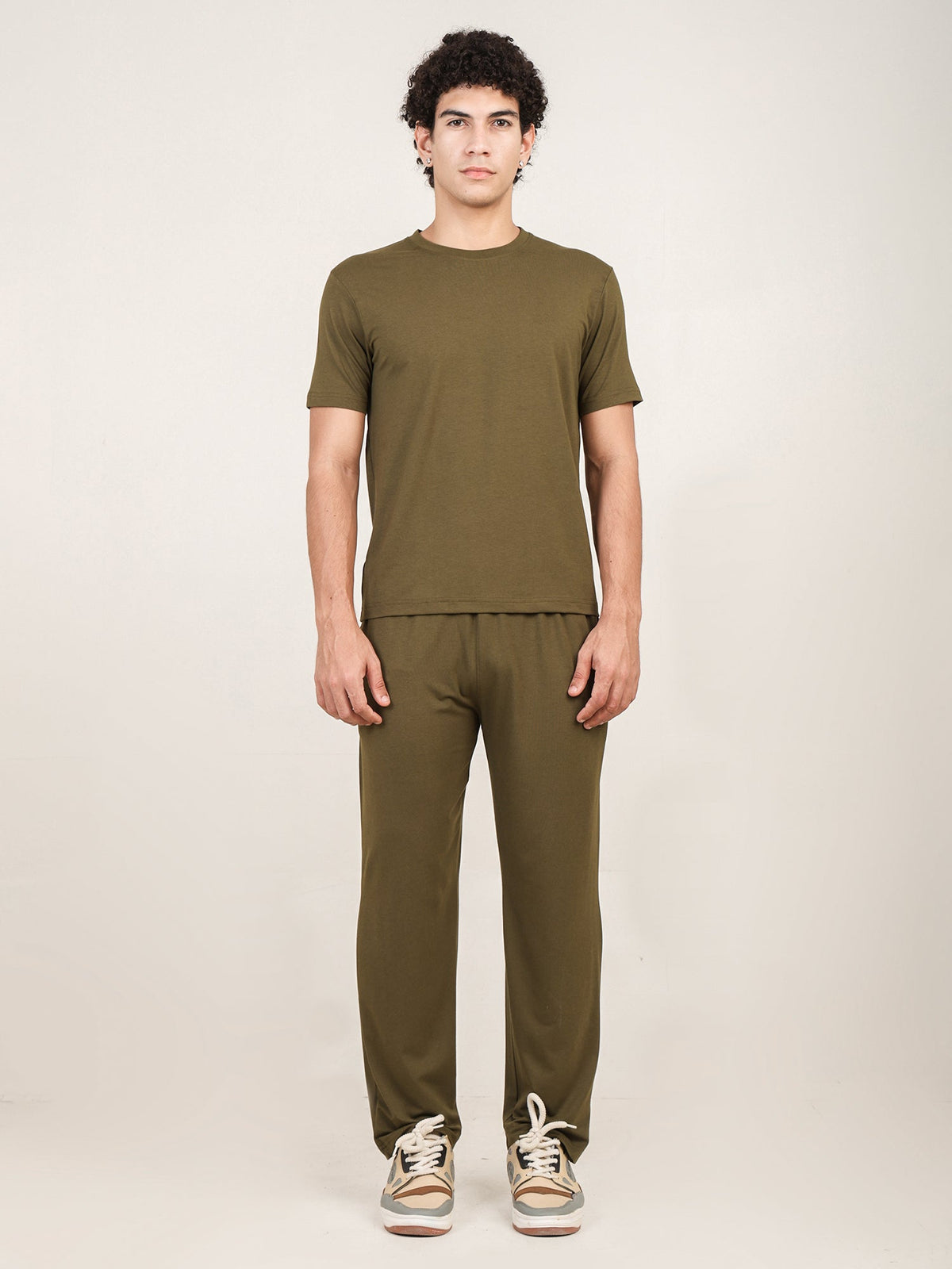 Naturefab Men's Organic Bamboo Pajama Co-ord Moss Green-4