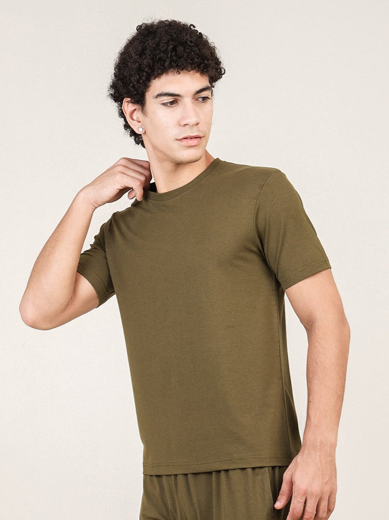 Naturefab Men's Organic Bamboo Tshirt Moss Green-2
