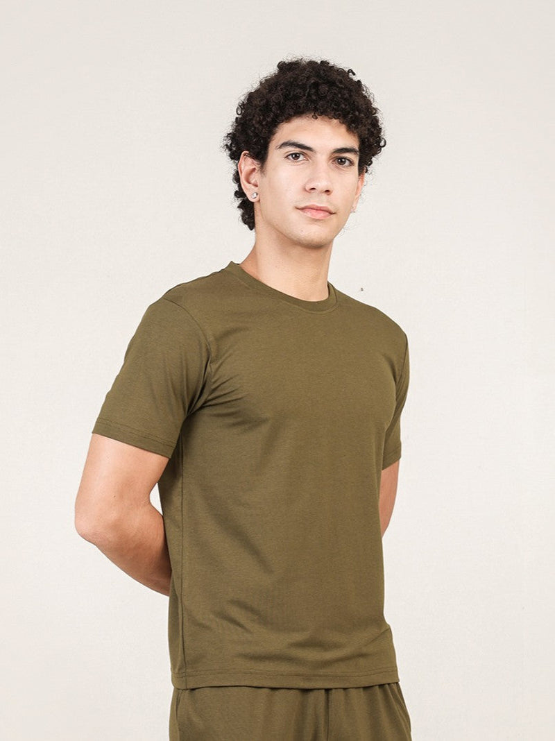 Naturefab Men's Organic Bamboo Tshirt Moss Green-3