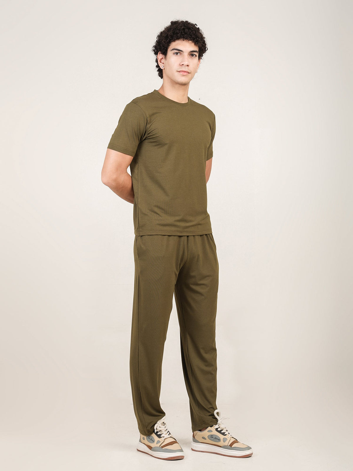 Naturefab Men's Organic Bamboo Pajama Co-ord Moss Green-5