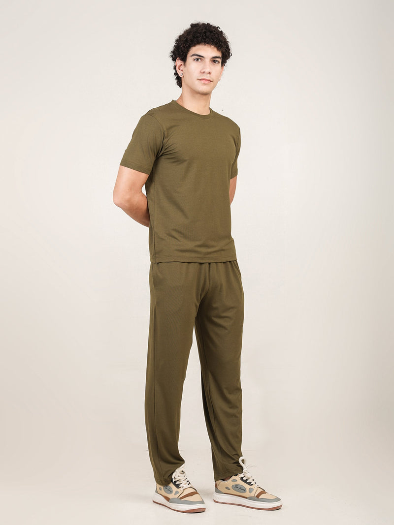 Naturefab Men's Organic Bamboo Pajama Co-ord Moss Green-5