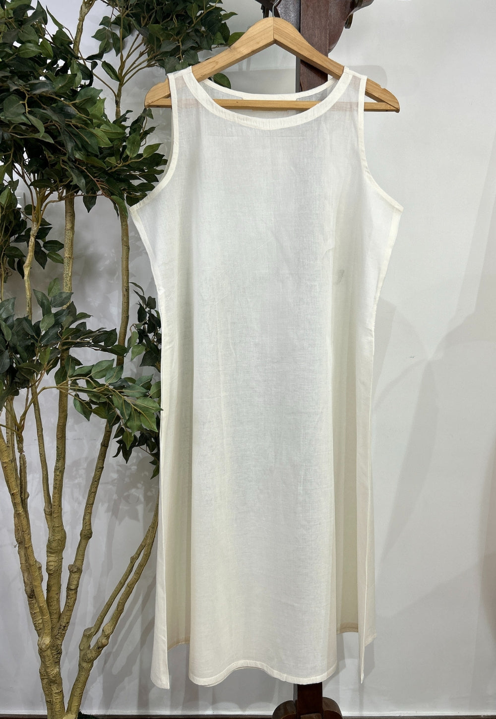 Solid Mul Cotton Straight Slip