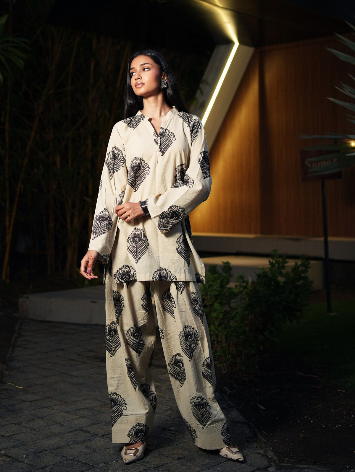 Hania Oversized Two Piece Farshi Set for Women